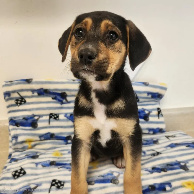A baby medium-sized female German Shepherd Dog dog named Martini for adoption in Fenton, MI