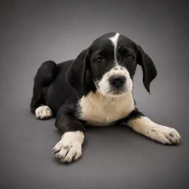 A young medium-sized female Black Terrier dog named Bonnie for adoption in Allentown, PA