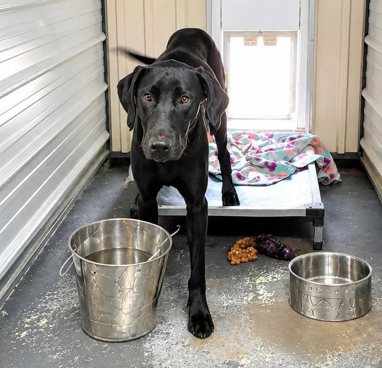 A young large-sized male Labrador Retriever dog named Rigley for adoption in Crocker, MO