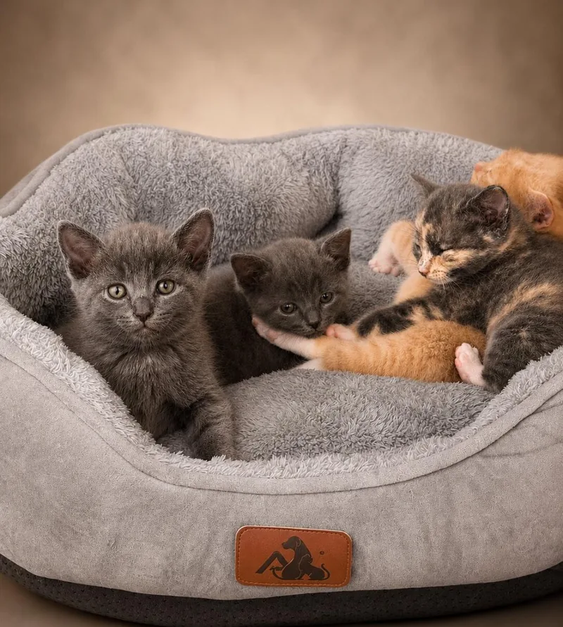 A baby small-sized male Gray / Blue / Silver Domestic Short Hair cat named Bear for adoption in Statesboro, GA