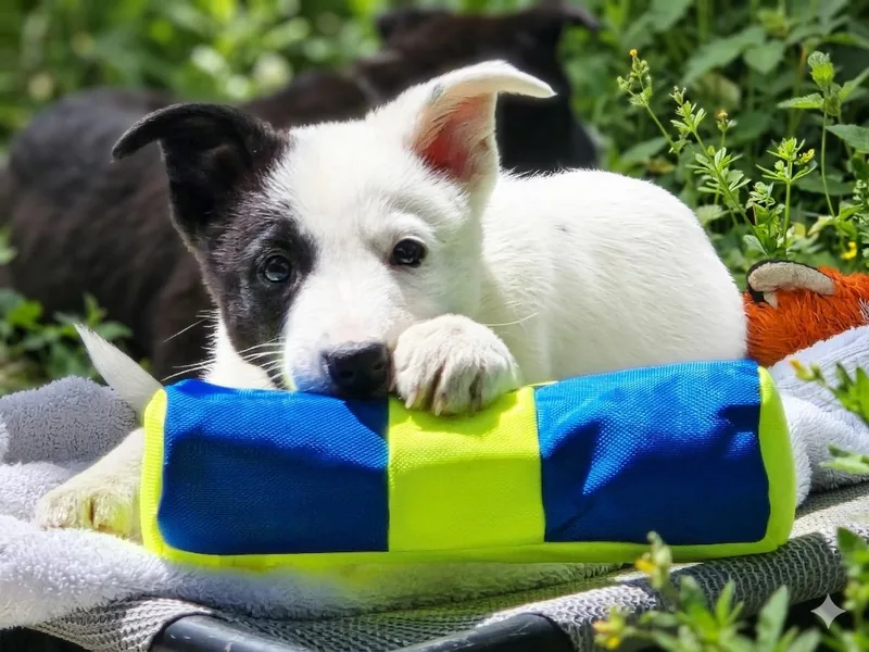 A baby medium-sized female Collie dog named Mayya for adoption in Salt Lake City, UT