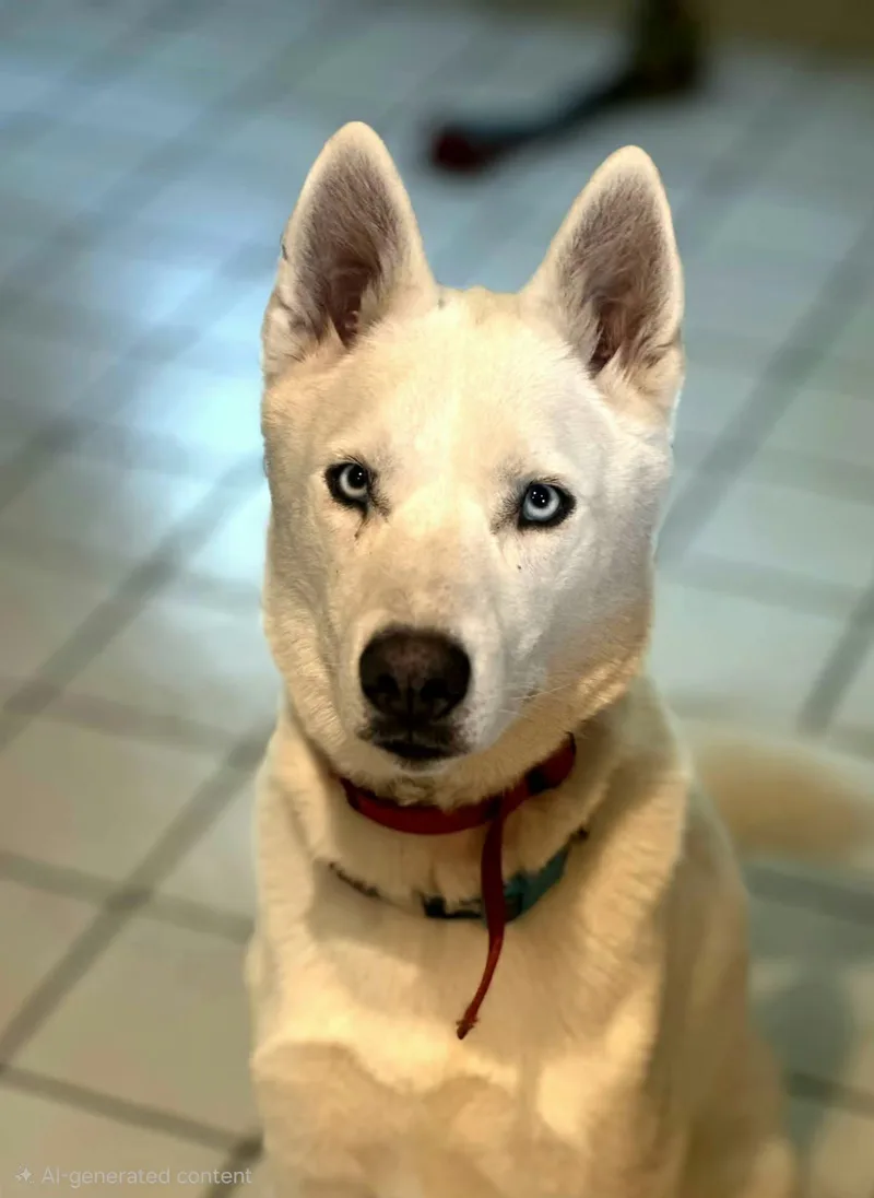 An adult medium-sized male Siberian Husky dog named Loki for adoption in Gregory, TX