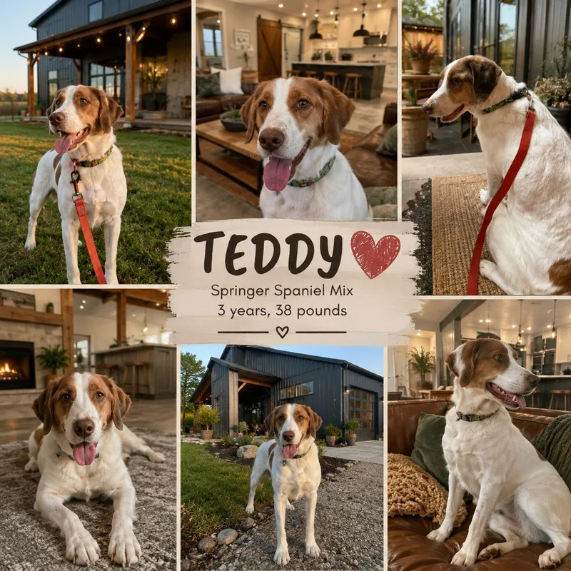 An adult medium-sized male Spaniel dog named Teddy for adoption in Jackson, TN