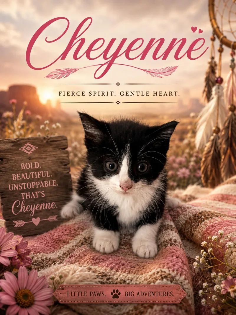 A baby medium-sized female Black & White / Tuxedo Domestic Short Hair cat named Cheyenne for adoption in Los Angeles, CA