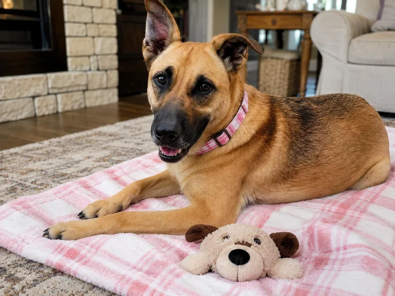 A young medium-sized female Brown / Chocolate Cattle Dog dog named Zilly for adoption in Leesburg, AL
