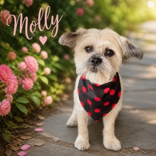 A young small-sized female Maltese dog named Molly for adoption in Orange, CA