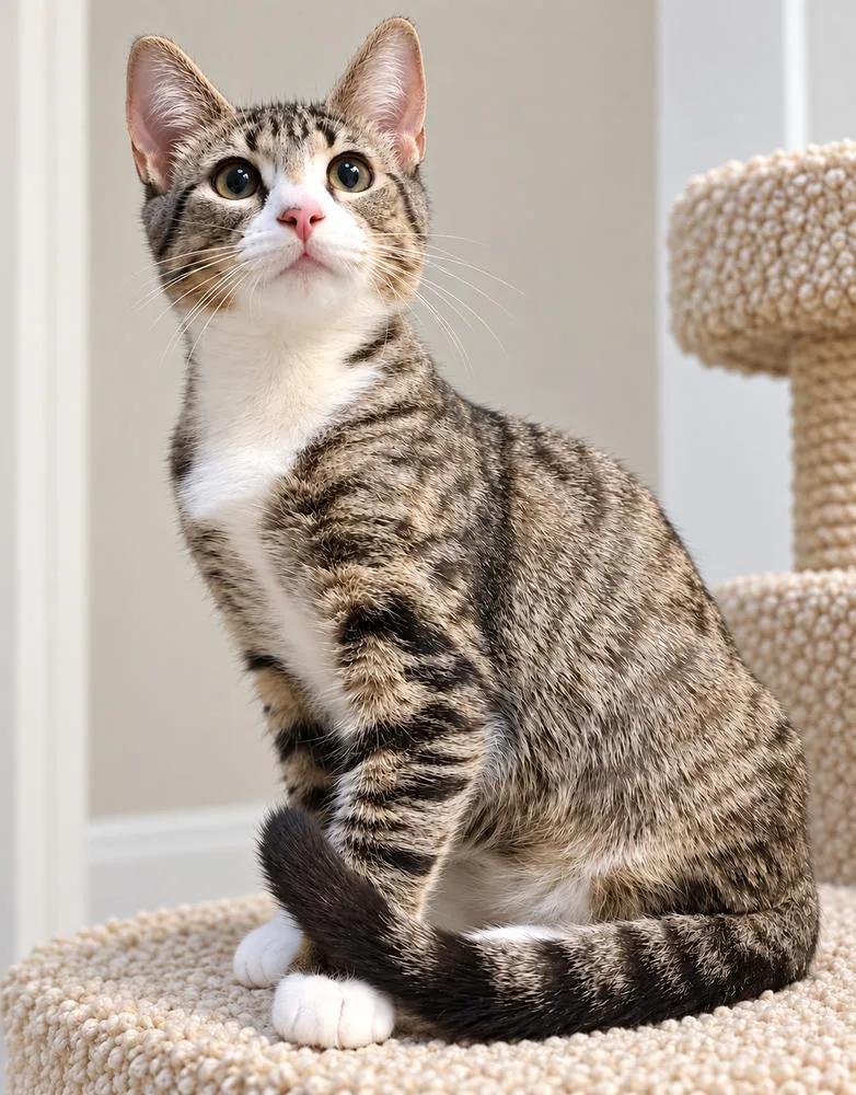A baby small-sized male Domestic Short Hair cat named Sherman for adoption in Homer Glen, IL