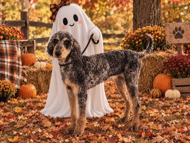A young medium-sized male Poodle dog named Cooper for adoption in Humble, TX