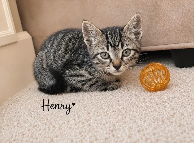 A baby small-sized male Brown / Chocolate Domestic Short Hair cat named Henry for adoption in Vancouver, WA