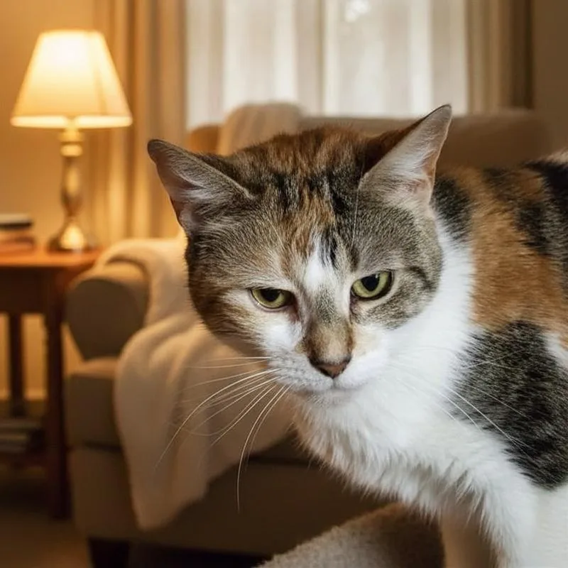A young medium-sized female Calico Turkish Van cat named Miss Aberdeen Majestic for adoption in Danbury, CT