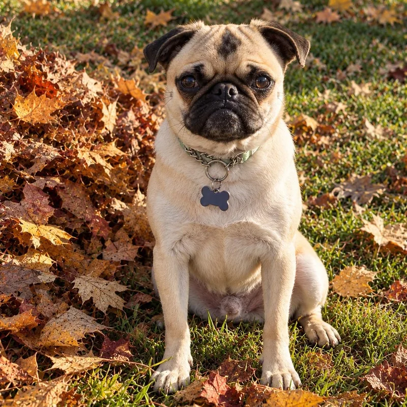 An adult small-sized male Yellow / Tan / Blond / Fawn Pug dog named Crumpet for adoption in Fort Collins, CO
