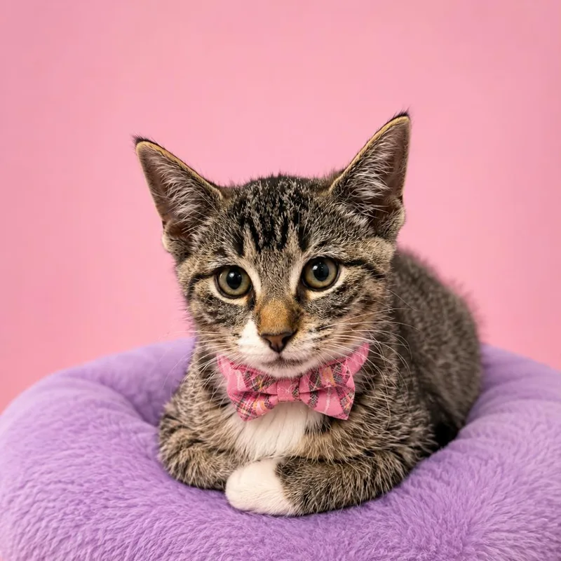 A baby small-sized female Brown / Chocolate Domestic Short Hair cat named Mackerel for adoption in Binghamton, NY