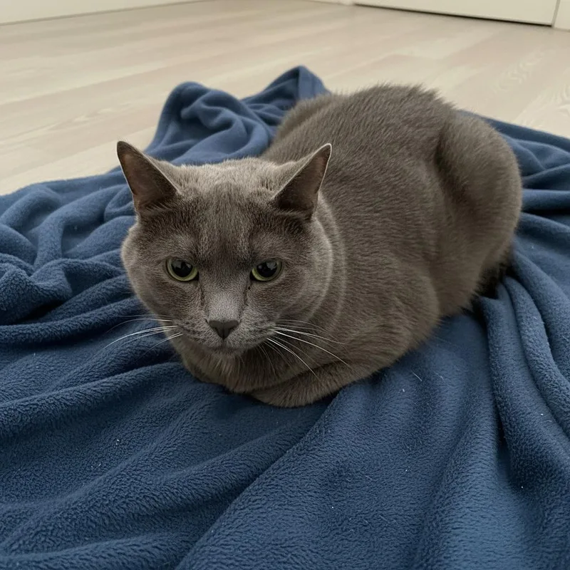 A senior large-sized male Gray / Blue / Silver Domestic Short Hair cat named Pye for adoption in Elyria, OH