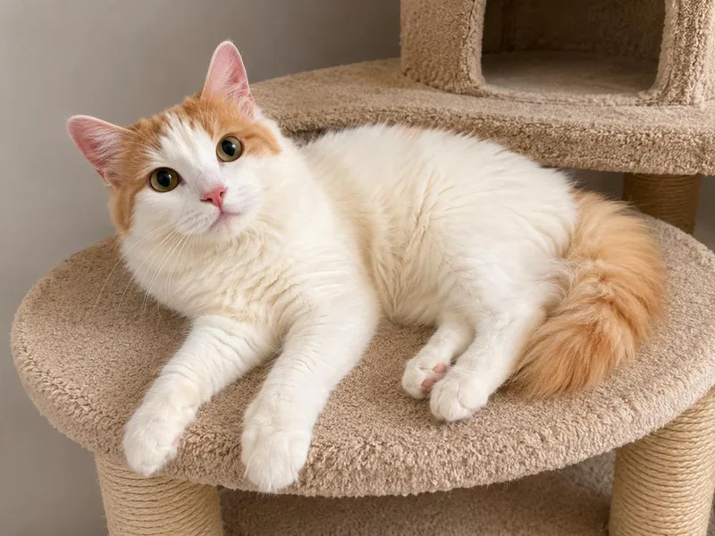 A young medium-sized female Domestic Medium Hair cat named Mango for adoption in Calimesa, CA