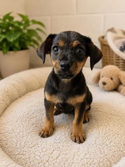 A baby small-sized female Dachshund dog named Emery for adoption in Kinzers , PA
