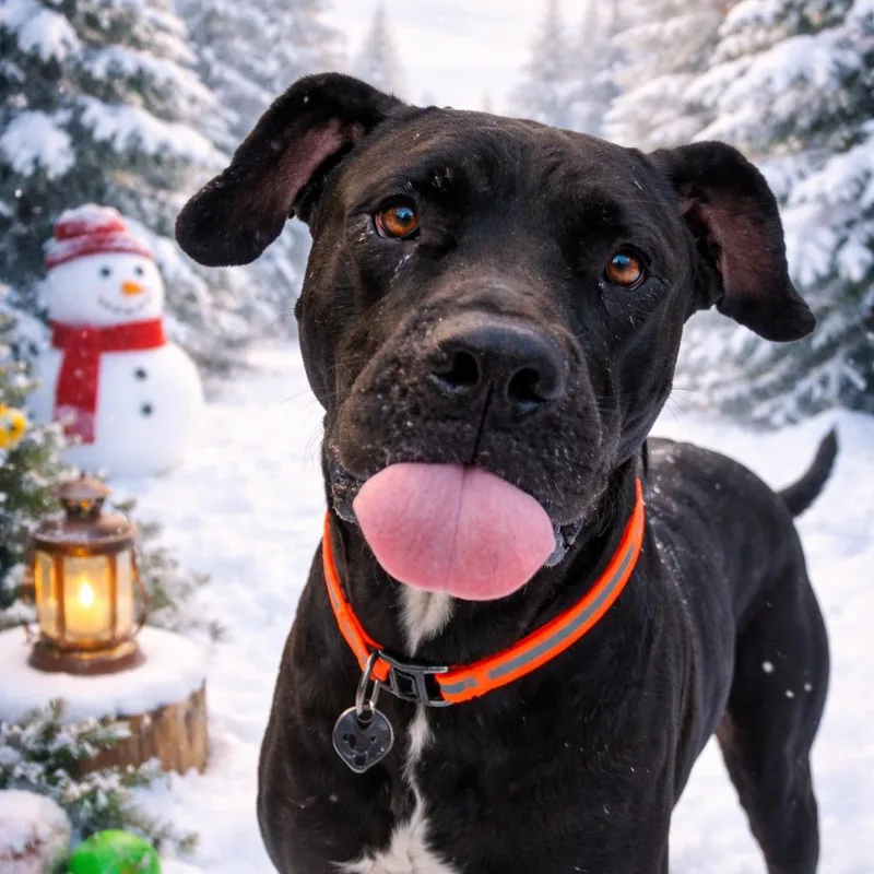 An adult large-sized male Black Great Dane dog named Big Boy for adoption in Memphis, TN