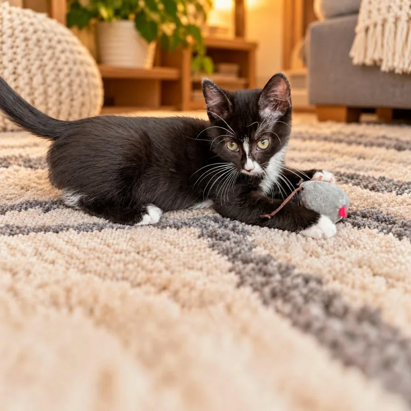 A baby medium-sized female Black & White / Tuxedo Domestic Short Hair cat named Ladybug for adoption in Fort Worth, TX