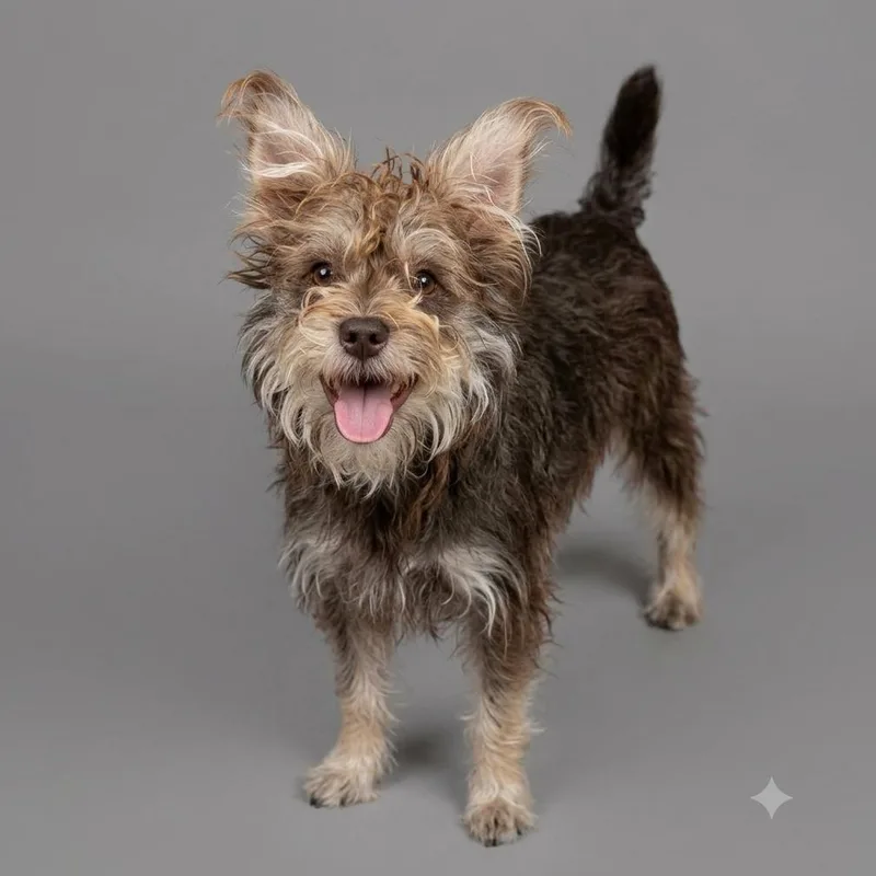 An adult small-sized male Brown / Chocolate Cairn Terrier dog named Lubdan for adoption in Enid, OK