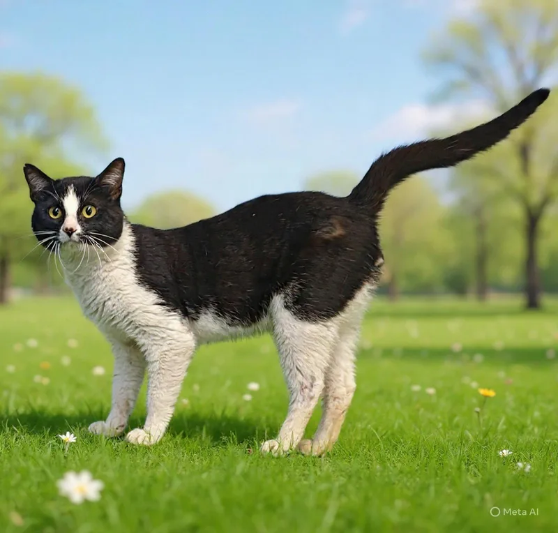 A young medium-sized male Black & White / Tuxedo Domestic Short Hair cat named Biscuit for adoption in Talladega, AL