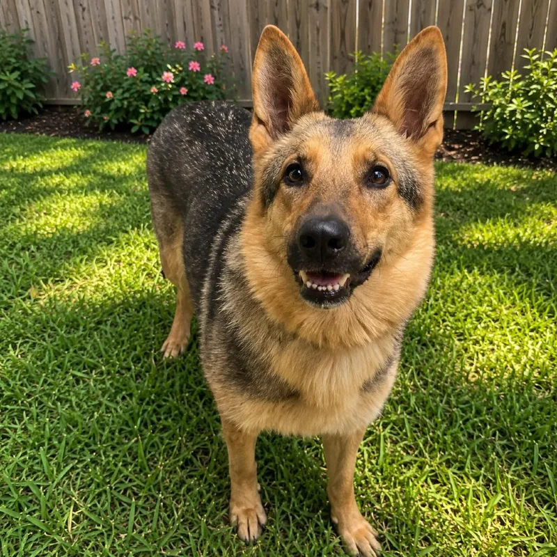 An adult medium-sized female Black German Shepherd Dog dog named Skippy for adoption in Norman, OK
