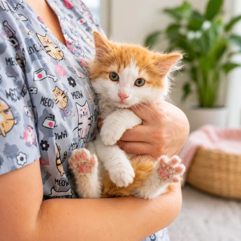 A baby small-sized male Orange / Red Domestic Long Hair cat named Sparky for adoption in Pasadena , MD