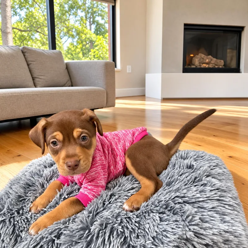 A baby medium-sized female Yellow / Tan / Blond / Fawn Labrador Retriever dog named Macchiato for adoption in Fort Worth, TX