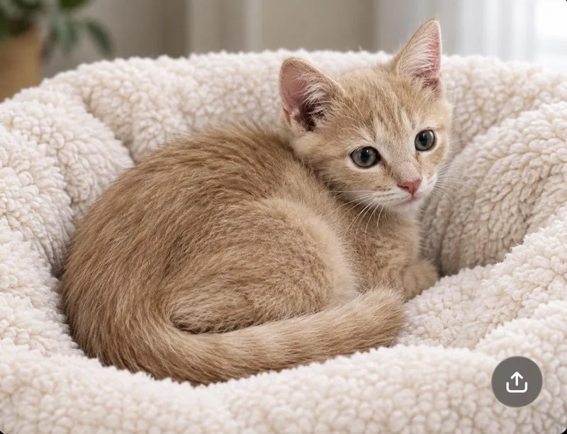 A baby medium-sized female Domestic Short Hair cat named Denali for adoption in Crossville, TN
