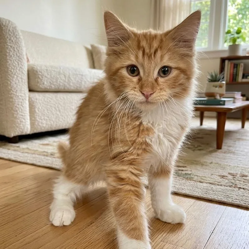A baby medium-sized male Domestic Short Hair cat named Andrew for adoption in Pittsfield, IL