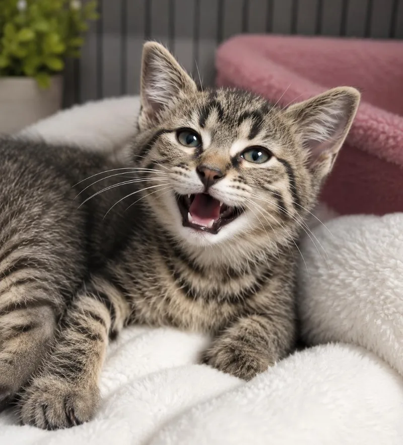 A baby medium-sized male Domestic Short Hair cat named Totter for adoption in Warren, MI