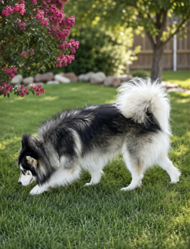A young medium-sized male Pomsky dog named Lightning for adoption in Allen, TX