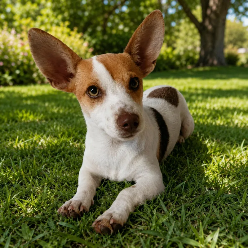 A baby small-sized male Merle (Red) Jack Russell Terrier dog named Rocky for adoption in Edinburg, TX