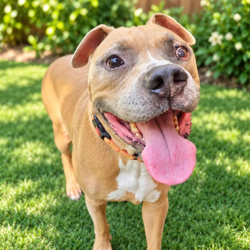 An adult large-sized male Pit Bull Terrier dog named Beau for adoption in Lake Worth, FL