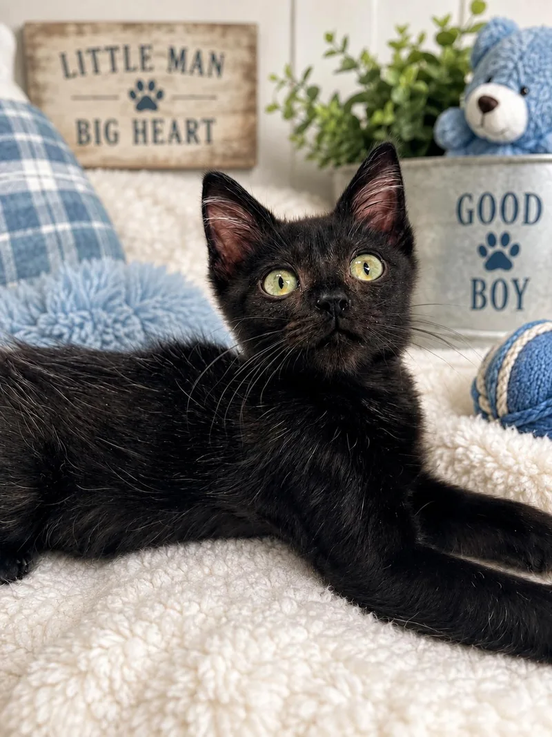 A baby small-sized male Domestic Medium Hair cat named Ferb for adoption in Tavares, FL