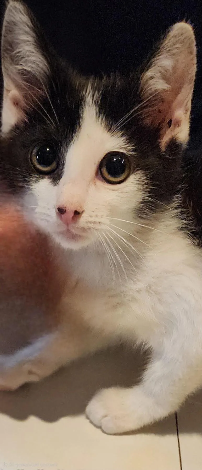 A baby medium-sized female Black & White / Tuxedo Domestic Short Hair cat named Moira Rose .. for adoption in Apopka, FL