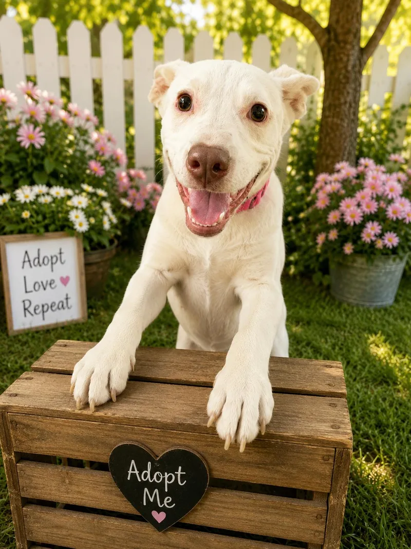 A young medium-sized female Pit Bull Terrier dog named Nova Belle for adoption in Midway, UT