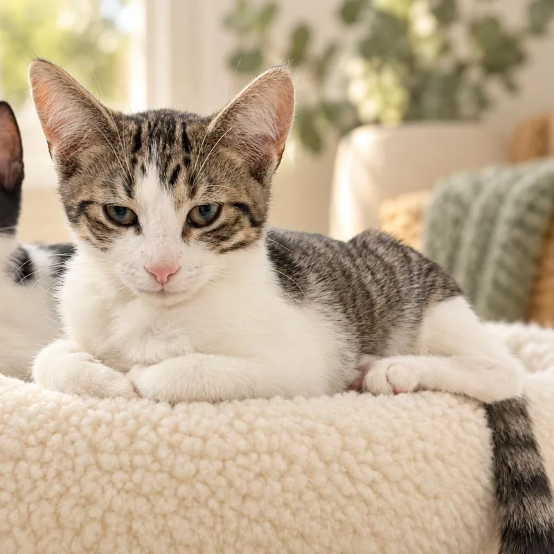 A young medium-sized male Tabby (Gray / Blue / Silver) Domestic Short Hair cat named Hercules for adoption in Joliet, IL