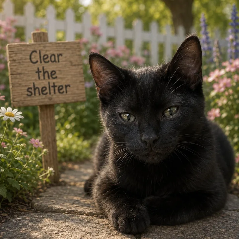 A baby small-sized female Black Domestic Long Hair cat named Skittle for adoption in Columbiana, AL