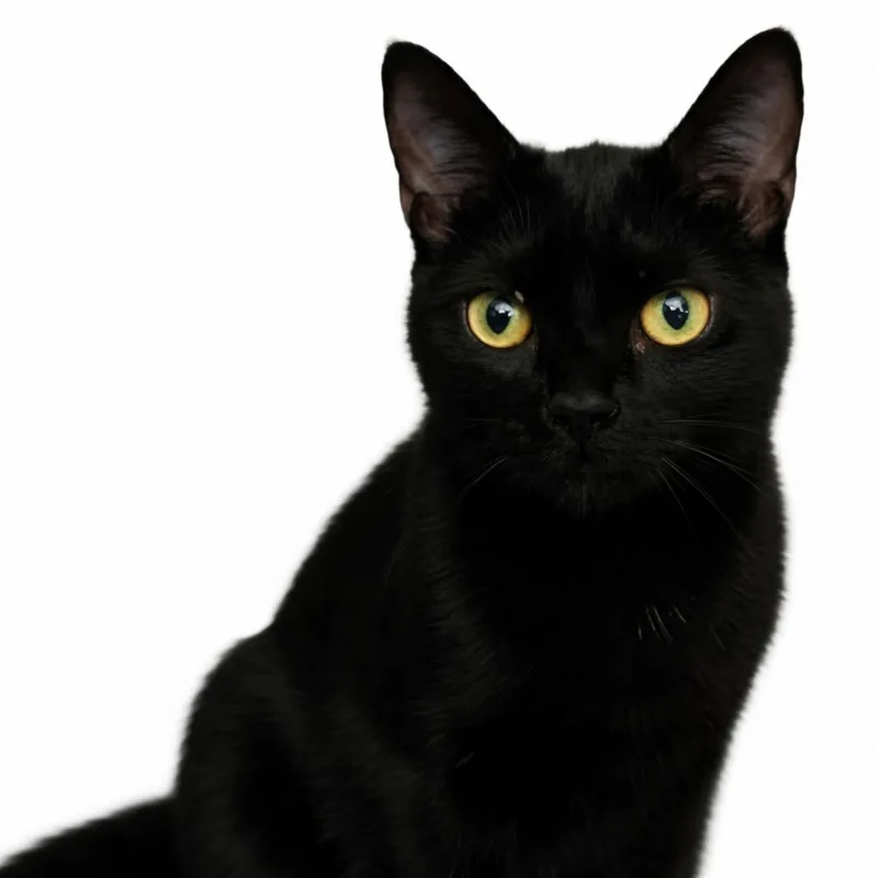 A baby large-sized male Black Domestic Short Hair cat named Calvin for adoption in Houston, TX