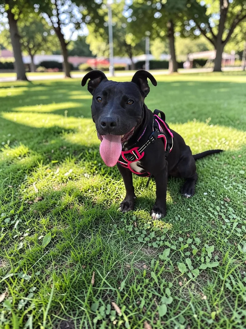 A young medium-sized female Black Mixed Breed dog named Poppy for adoption in Memphis, TN