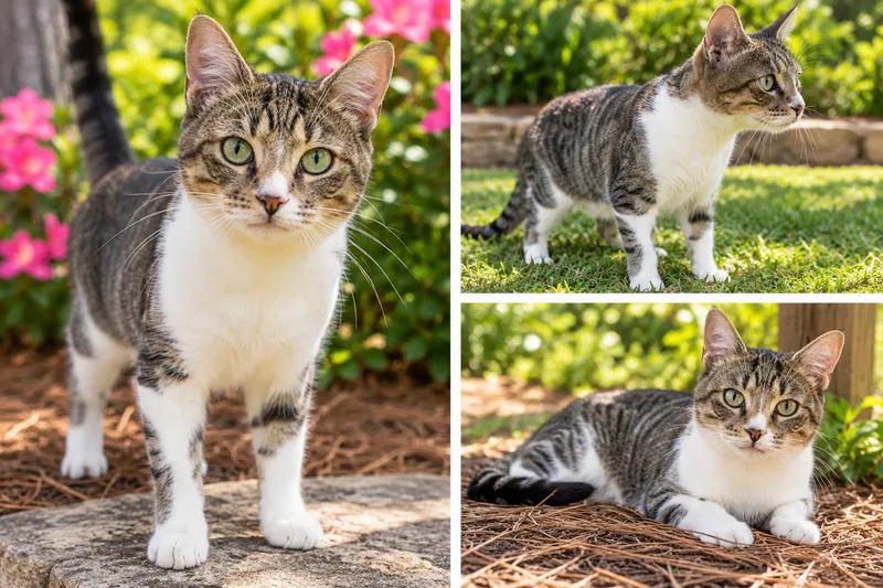 A young medium-sized male Domestic Short Hair cat named Boodini for adoption in Kiln, MS