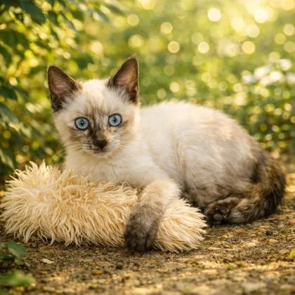 A baby small-sized female Siamese cat named Bianca for adoption in Wilkesboro, NC