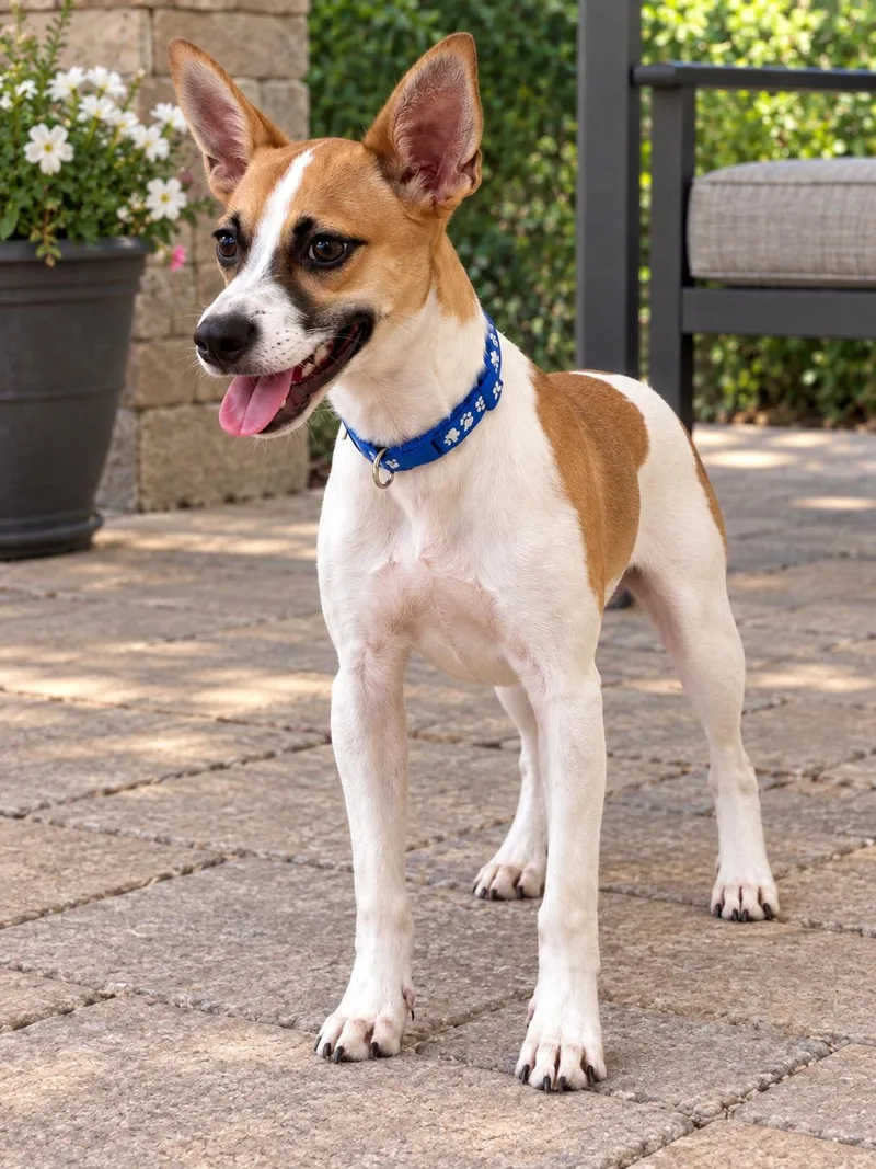 A baby small-sized male White / Cream Fox Terrier dog named Collin for adoption in Liverpool, TX