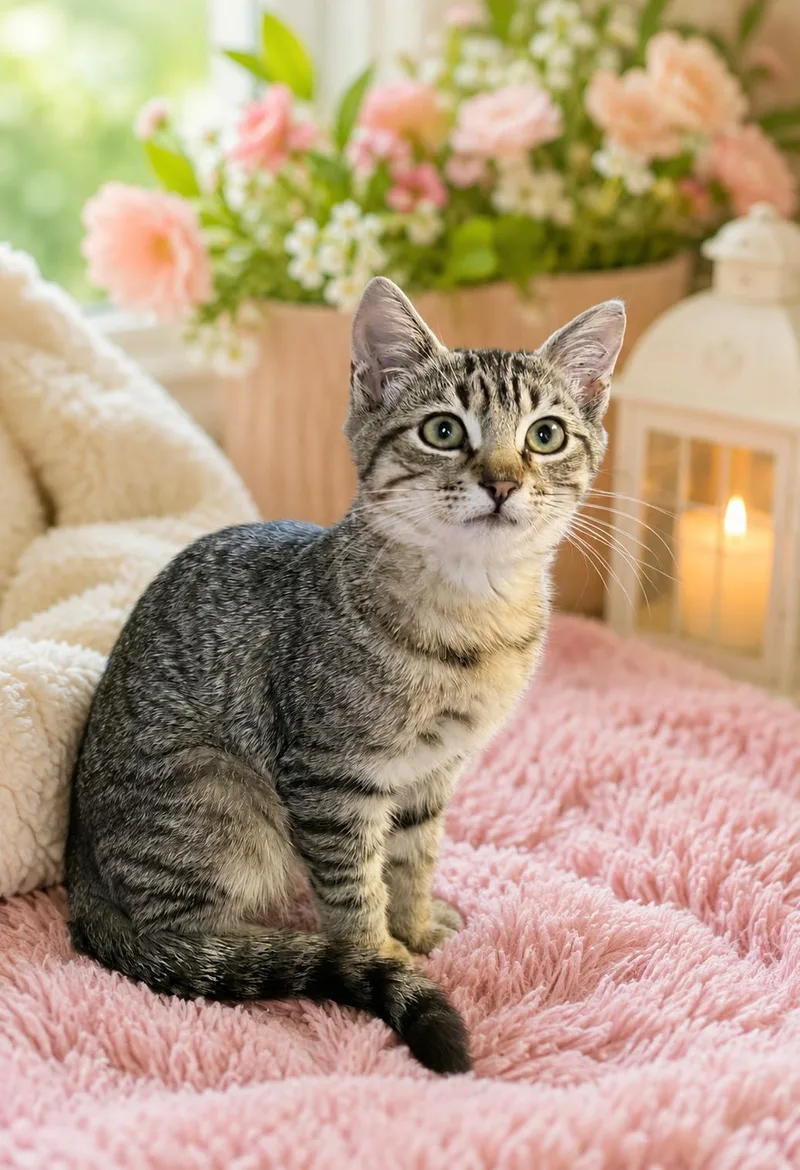 A young medium-sized male Tabby (Buff / Tan / Fawn) Domestic Short Hair cat named Jack for adoption in Gilroy, CA
