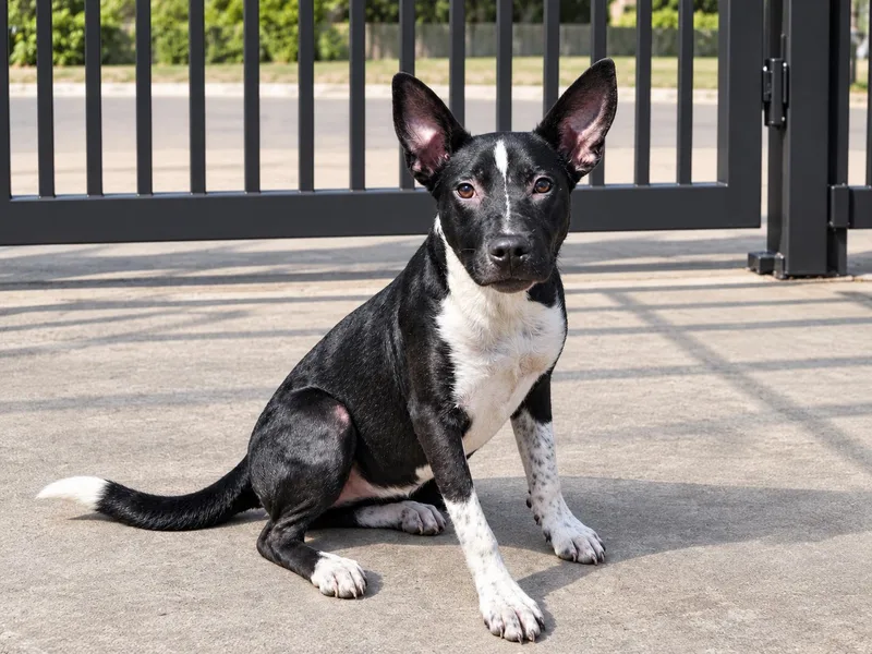 A young medium-sized female Black Mixed Breed dog named Cinnamon for adoption in Orangeburg, SC