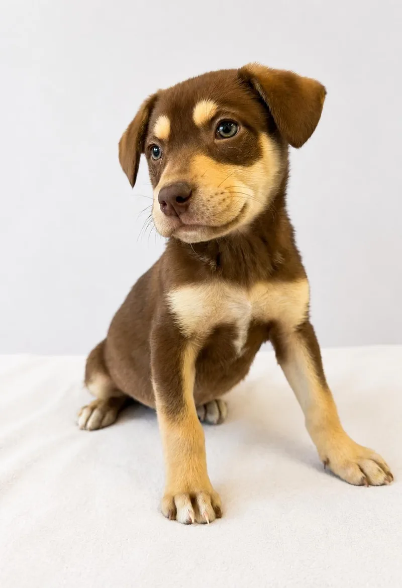 A baby medium-sized male Husky dog named Collin for adoption in Pottstown, PA