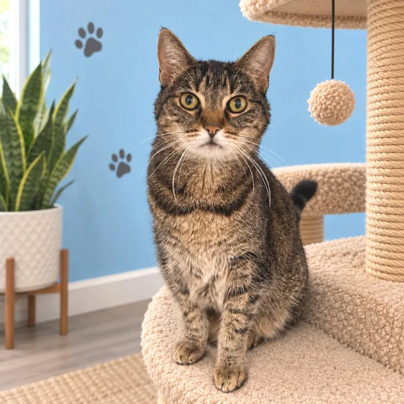 A senior small-sized female Brown / Chocolate Domestic Short Hair cat named Loretta for adoption in Hemet, CA