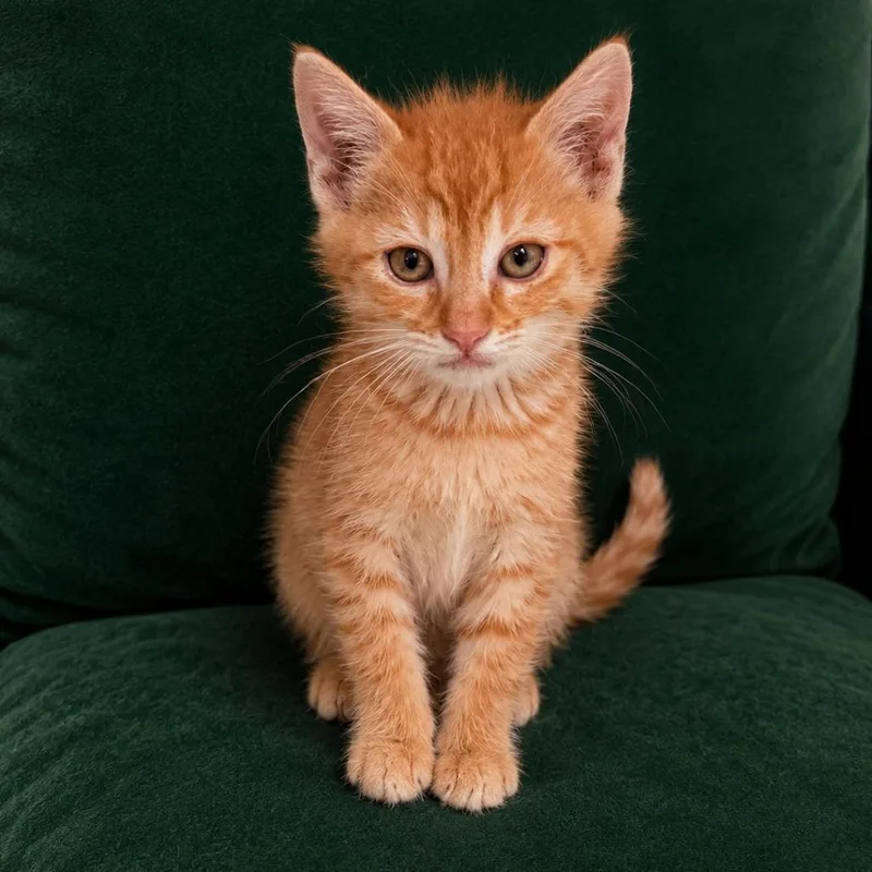 A baby small-sized male Orange / Red Domestic Short Hair cat named Woody Crock for adoption in Eagle Mountain, UT
