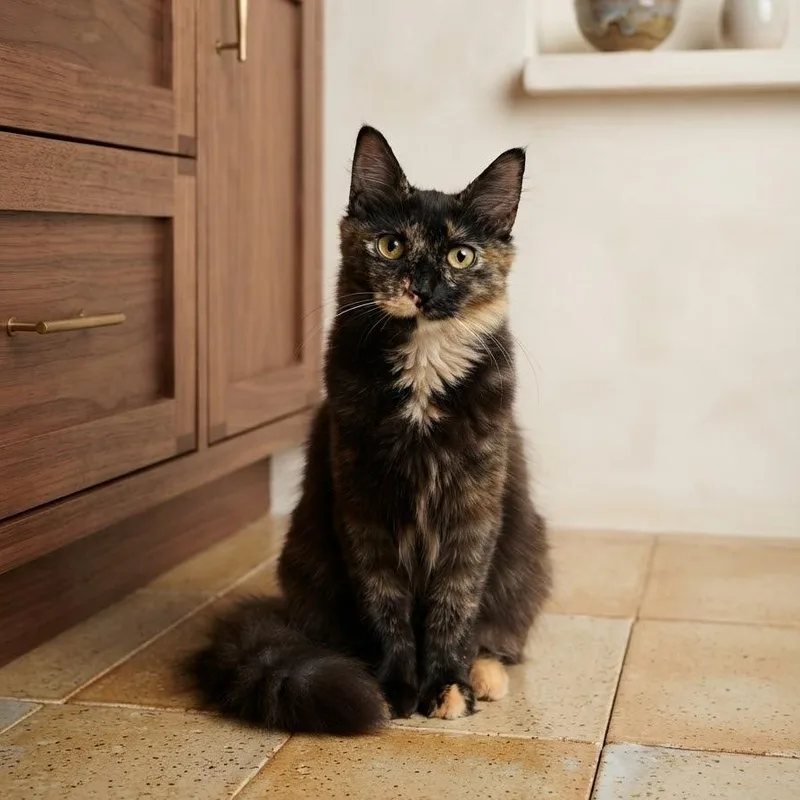 A young small-sized female Tortoiseshell cat named Spectra for adoption in East Orange, NJ