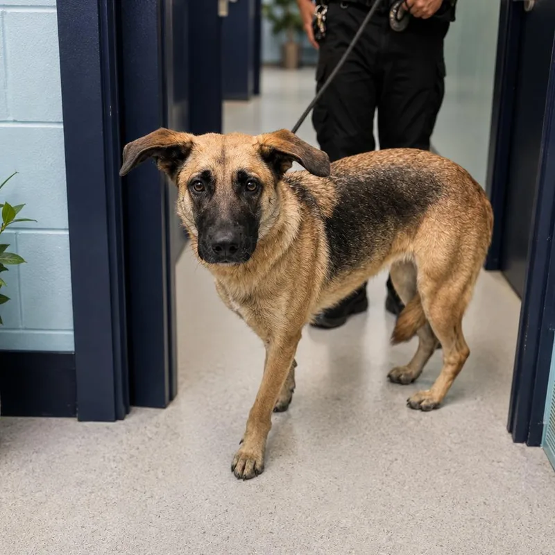 An adult medium-sized female German Shepherd Dog dog named Jael D for adoption in Corsicana, TX