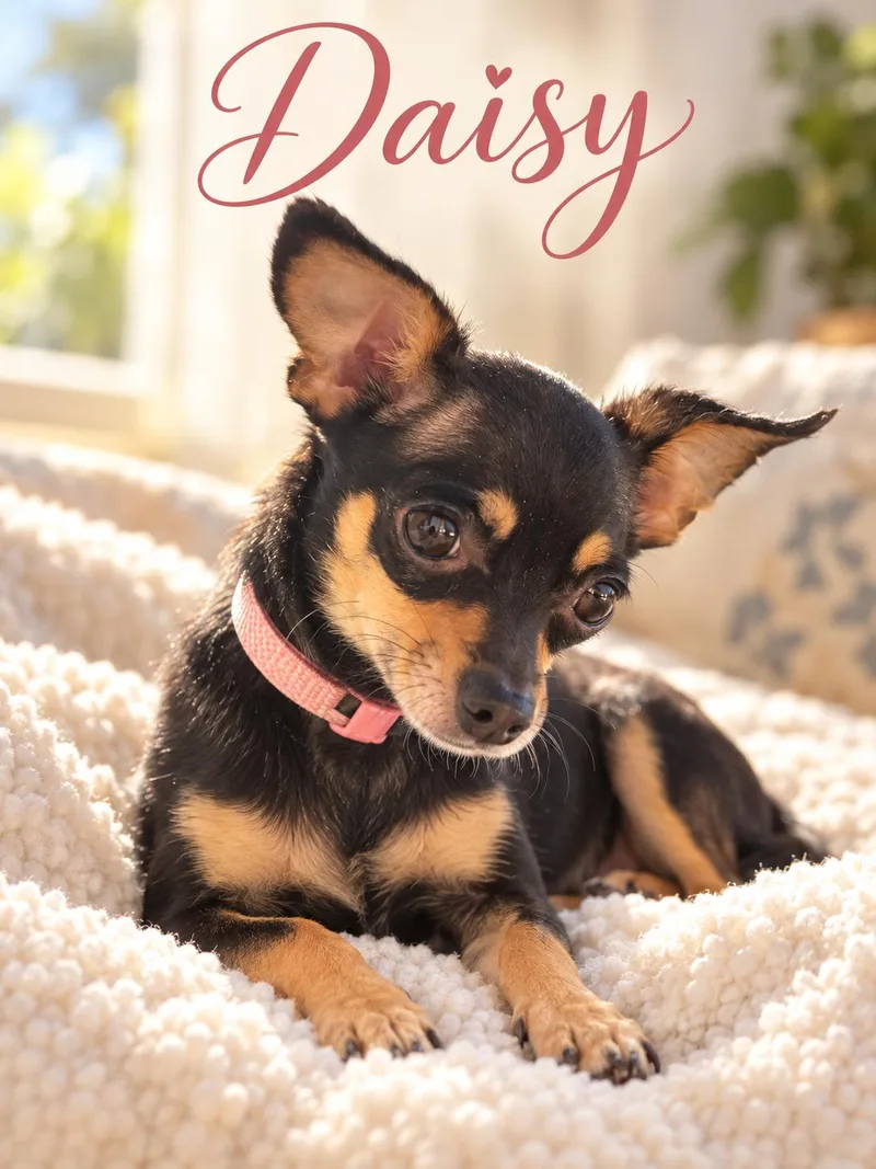 A young small-sized female Chihuahua dog named Daisy for adoption in Mount Prospect, IL